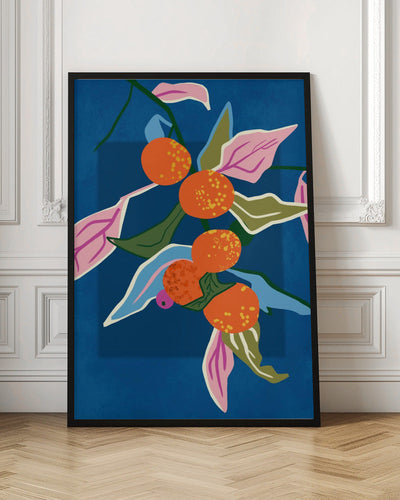 Lush Orange Botanicals - Stretched Canvas, Poster or Fine Art Print I Heart Wall Art