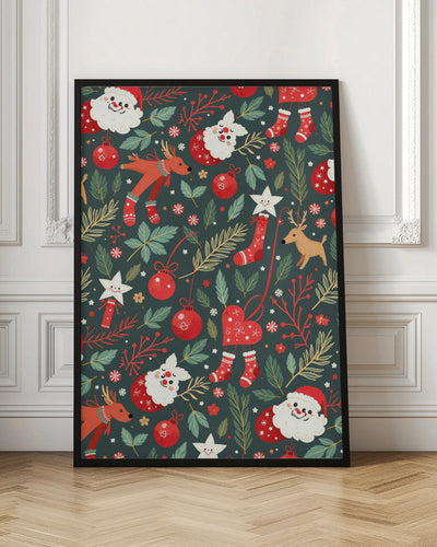 Merry Christmas Whimsy - Stretched Canvas, Poster or Fine Art Print I Heart Wall Art