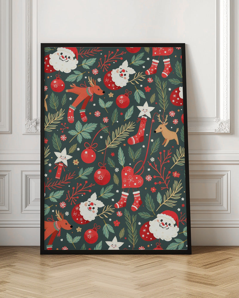 Merry Christmas Whimsy - Stretched Canvas, Poster or Fine Art Print I Heart Wall Art