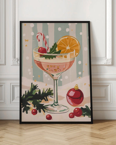 Christmas Cocktail - Stretched Canvas, Poster or Fine Art Print I Heart Wall Art