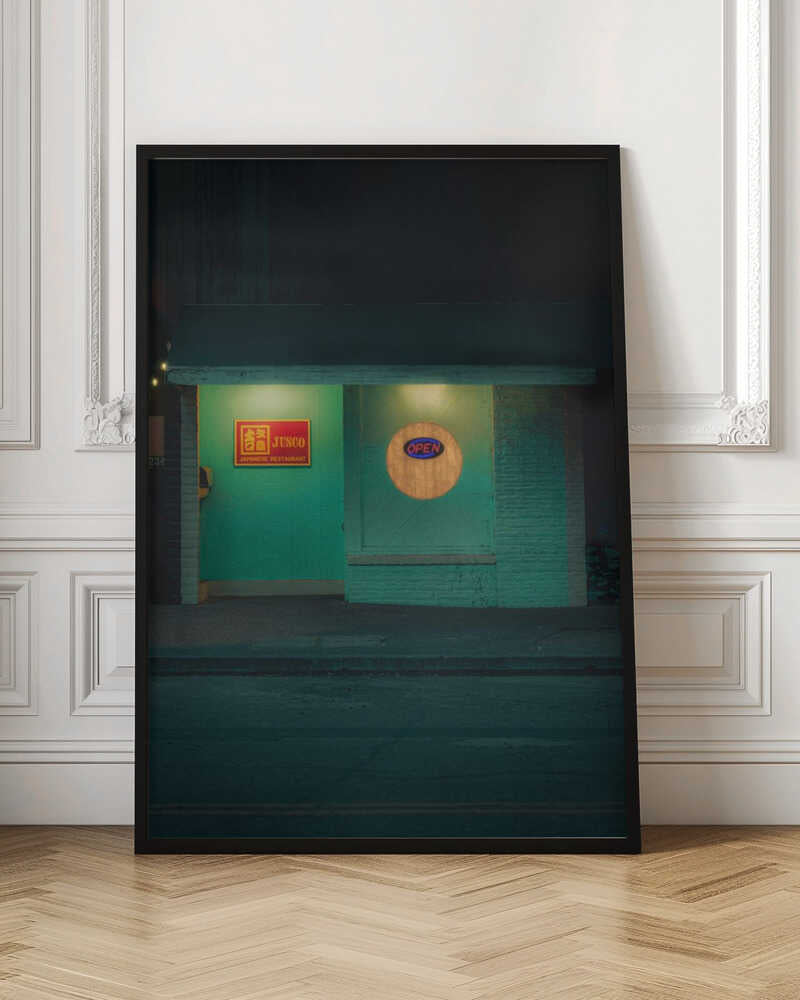 Japanese Sushi Restaurant At Night - Stretched Canvas, Poster or Fine Art Print I Heart Wall Art