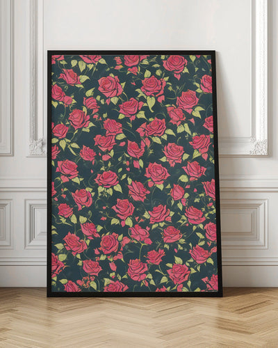 Romantic Rose Garden - Stretched Canvas, Poster or Fine Art Print I Heart Wall Art