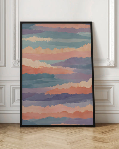 Soft Horizon Waves - Stretched Canvas, Poster or Fine Art Print I Heart Wall Art