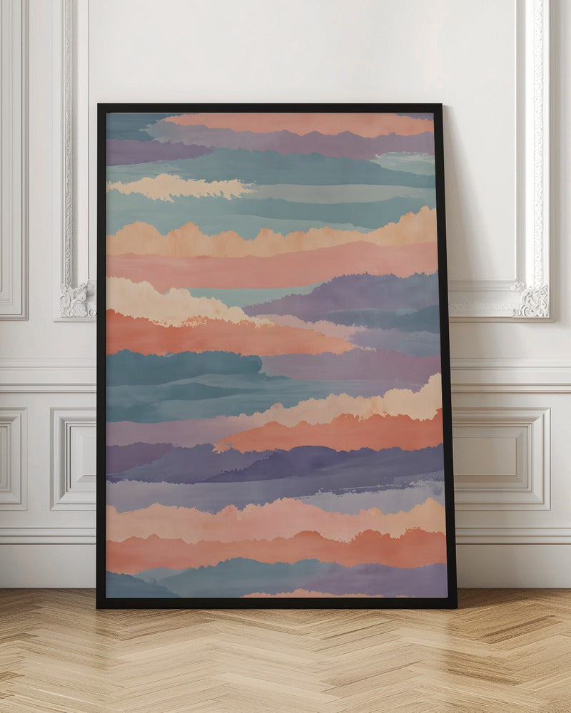 Soft Horizon Waves - Stretched Canvas, Poster or Fine Art Print I Heart Wall Art