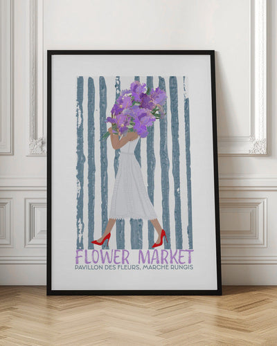 Flower Market Marche Rungis - Stretched Canvas, Poster or Fine Art Print I Heart Wall Art