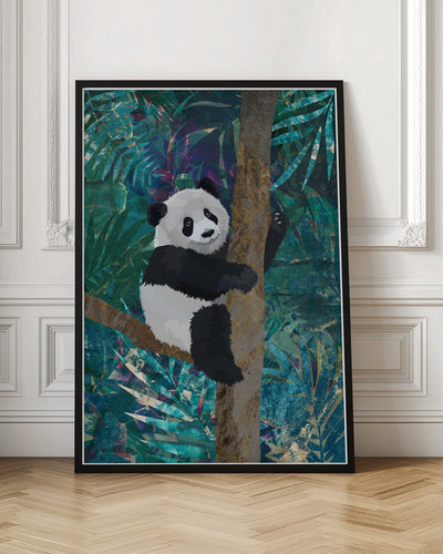 Jungle Panda - Stretched Canvas, Poster or Fine Art Print I Heart Wall Art