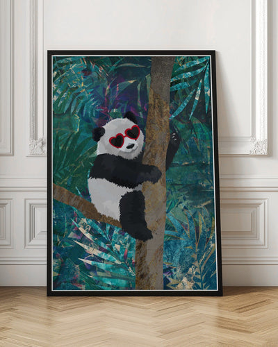 Jungle Panda - Stretched Canvas, Poster or Fine Art Print I Heart Wall Art