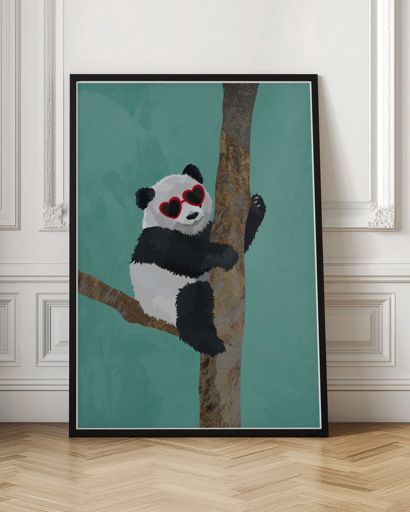 Cute panda - Stretched Canvas, Poster or Fine Art Print I Heart Wall Art