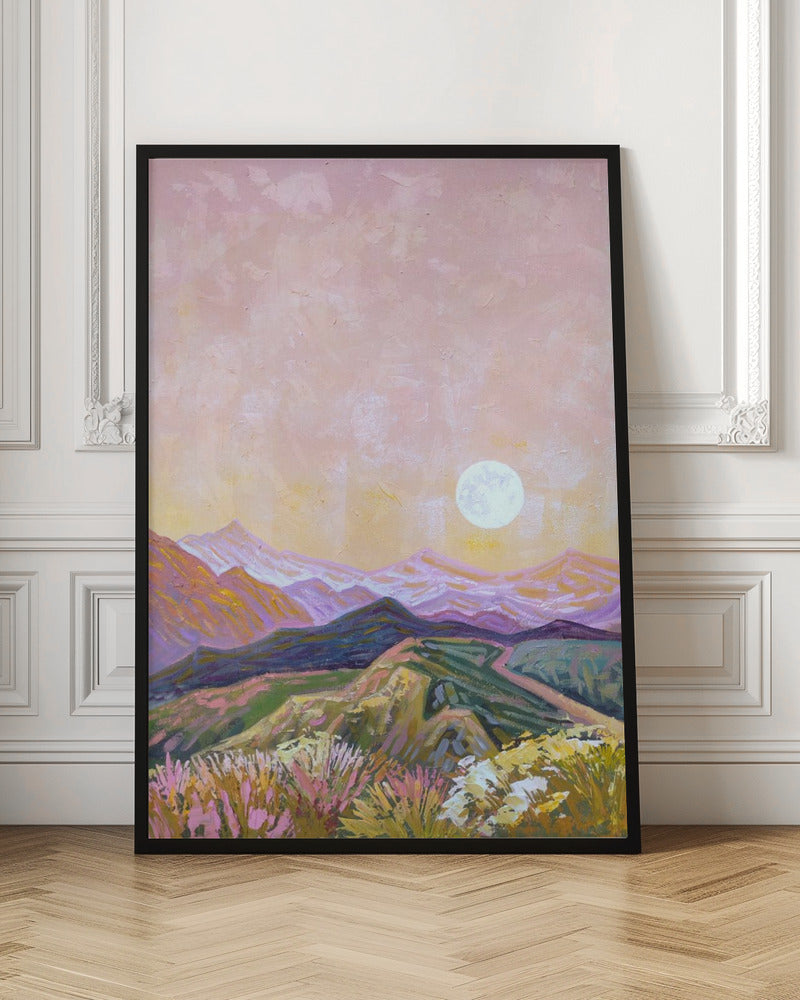 Moon Hills - Stretched Canvas, Poster or Fine Art Print I Heart Wall Art