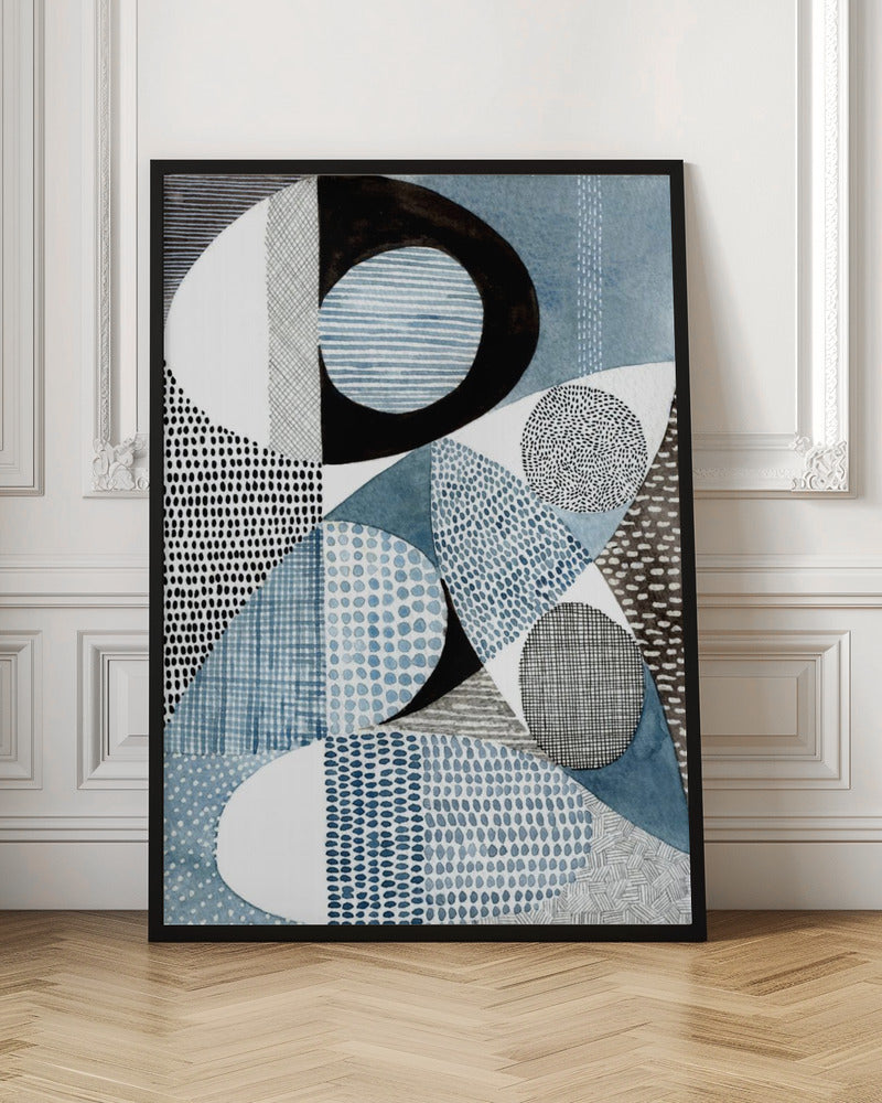 Geometric Patterns With Varying Shades - Stretched Canvas, Poster or Fine Art Print I Heart Wall Art