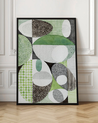Geometric Shapes With Patterns - Stretched Canvas, Poster or Fine Art Print I Heart Wall Art