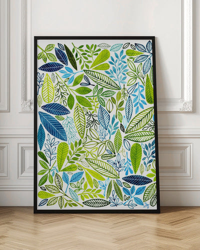 Frolic Leaf Pattern - Stretched Canvas, Poster or Fine Art Print I Heart Wall Art