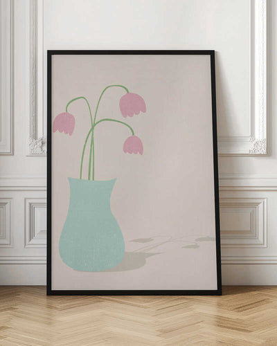 Pink Tulips In the Sun - Stretched Canvas, Poster or Fine Art Print I Heart Wall Art