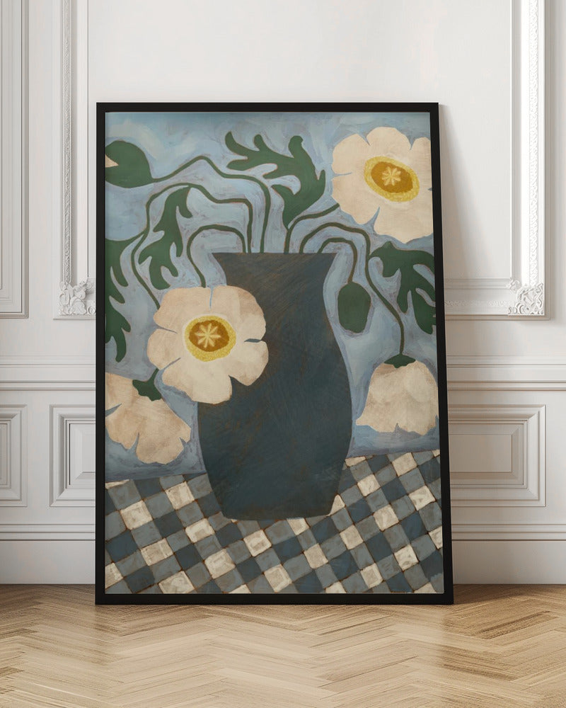 White Icelandic Poppies - Stretched Canvas, Poster or Fine Art Print I Heart Wall Art