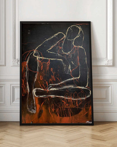 “Woman In Red” - Stretched Canvas, Poster or Fine Art Print