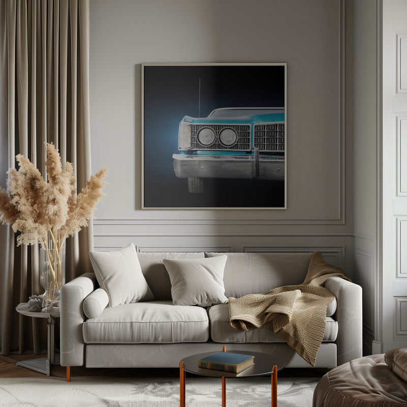 US classic car 1973 Limited Hardtop - Square Stretched Canvas, Poster or Fine Art Print I Heart Wall Art