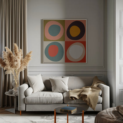 Bauhaus New 3 - Square Stretched Canvas, Poster or Fine Art Print I Heart Wall Art