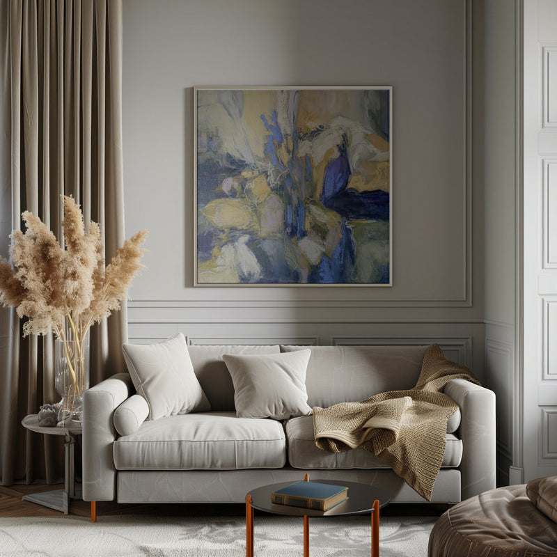 Irises - Square Stretched Canvas, Poster or Fine Art Print I Heart Wall Art