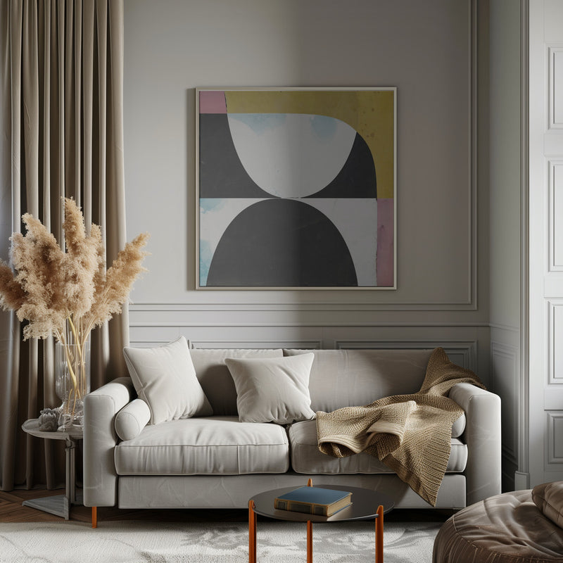 Touching - Square Stretched Canvas, Poster or Fine Art Print I Heart Wall Art