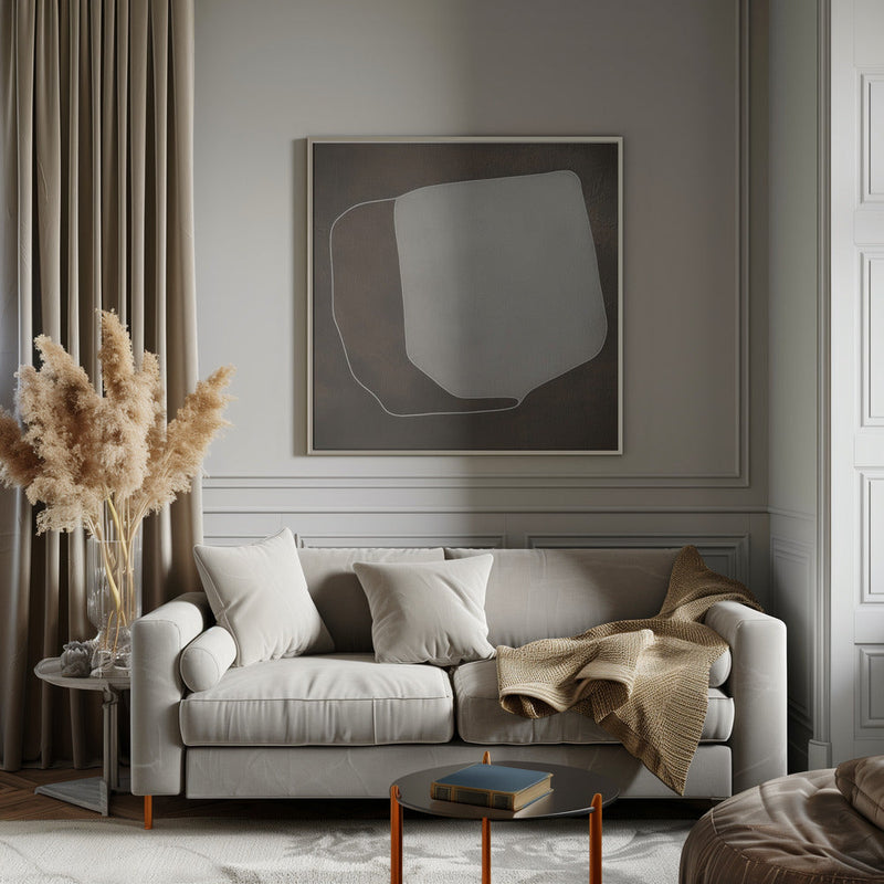 Line and shape II - Square Stretched Canvas, Poster or Fine Art Print I Heart Wall Art