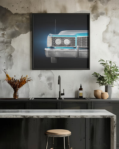 US classic car 1973 Limited Hardtop - Square Stretched Canvas, Poster or Fine Art Print I Heart Wall Art