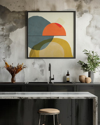 Mid Painted2 Kopie - Square Stretched Canvas, Poster or Fine Art Print I Heart Wall Art