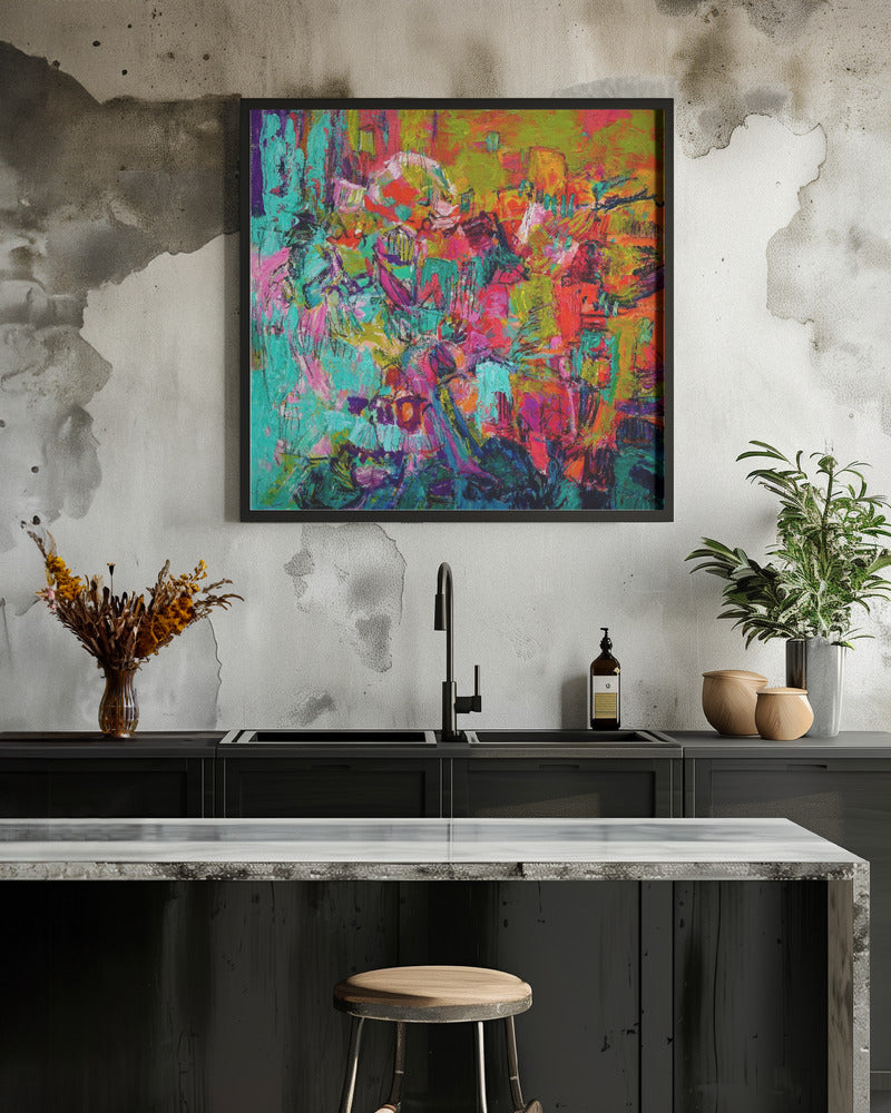 From My Garden Window - Square Stretched Canvas, Poster or Fine Art Print I Heart Wall Art