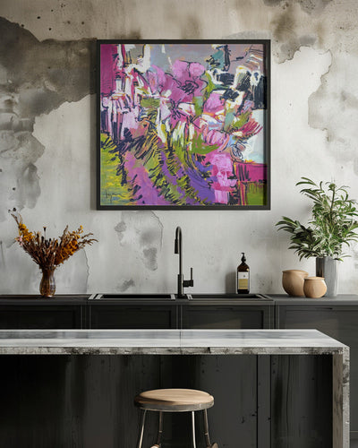 Df675a and To Everything There Is a Season Bloom I - Square Stretched Canvas, Poster or Fine Art Print I Heart Wall Art