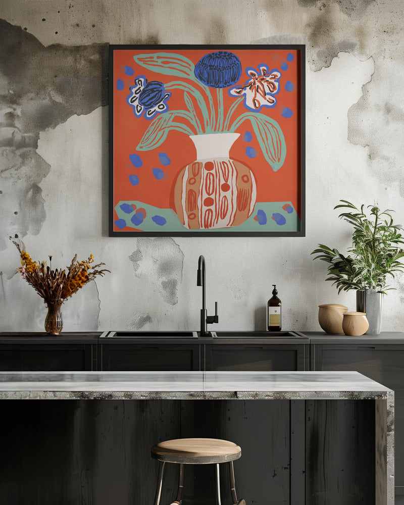 Flower Still Life - Square Stretched Canvas, Poster or Fine Art Print I Heart Wall Art