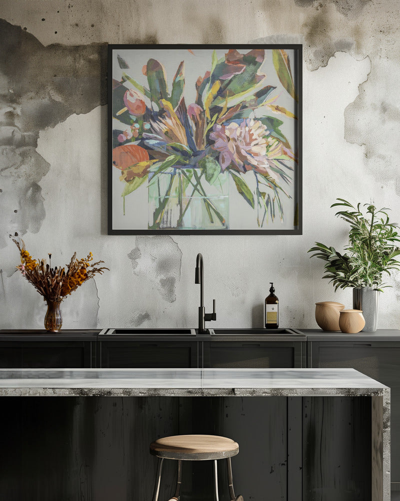 Spikeybouquet - Square Stretched Canvas, Poster or Fine Art Print I Heart Wall Art