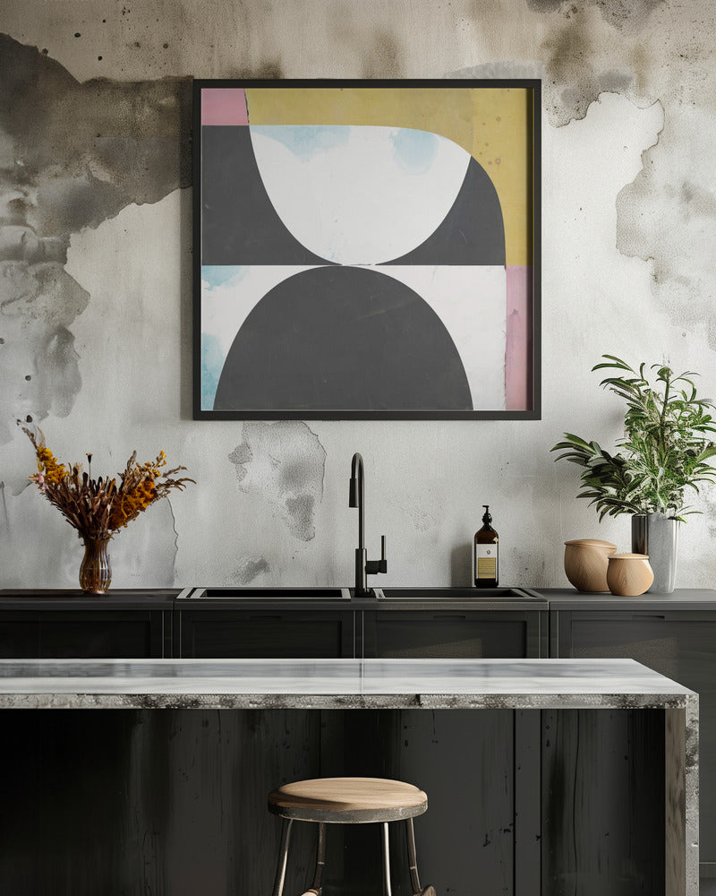 Touching - Square Stretched Canvas, Poster or Fine Art Print I Heart Wall Art