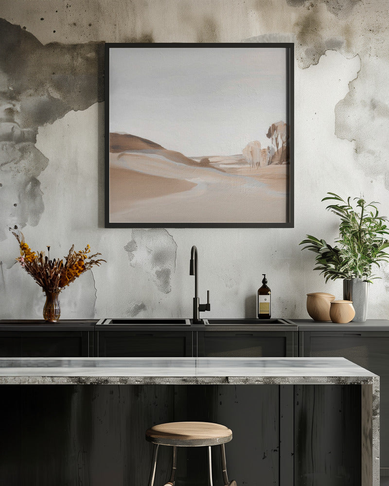 Farm View II - Square Stretched Canvas, Poster or Fine Art Print I Heart Wall Art