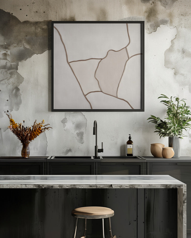 Trace II - Square Stretched Canvas, Poster or Fine Art Print I Heart Wall Art