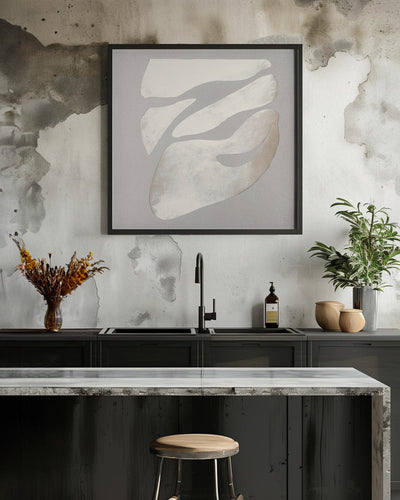 Fluid Forms Emerge - Square Stretched Canvas, Poster or Fine Art Print I Heart Wall Art