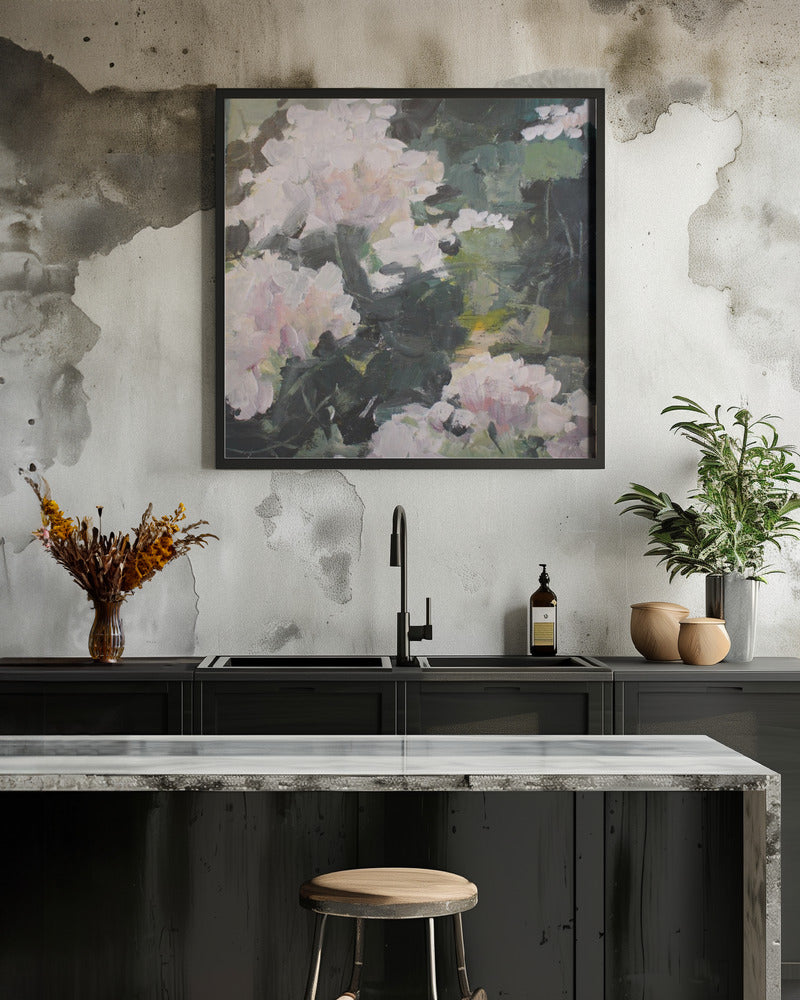 Impressionistic Blooms - Square Stretched Canvas, Poster or Fine Art Print I Heart Wall Art