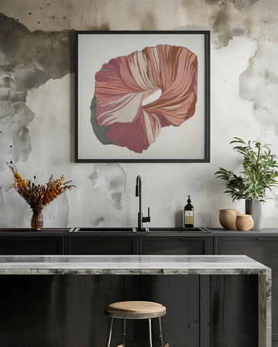 Floral Lines II - Square Stretched Canvas, Poster or Fine Art Print I Heart Wall Art