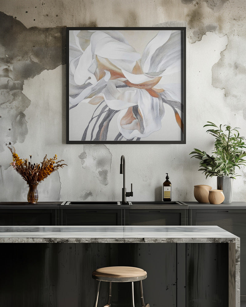 Fleur - Square Stretched Canvas, Poster or Fine Art Print I Heart Wall Art