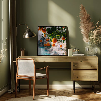 Amalfi Coast Oranges - Square Stretched Canvas, Poster or Fine Art Print I Heart Wall Art