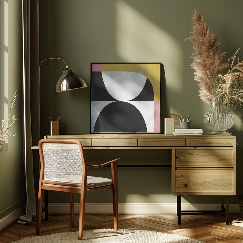 Touching - Square Stretched Canvas, Poster or Fine Art Print I Heart Wall Art