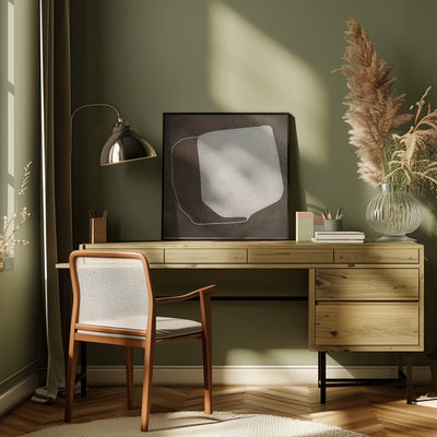 Line and shape II - Square Stretched Canvas, Poster or Fine Art Print I Heart Wall Art