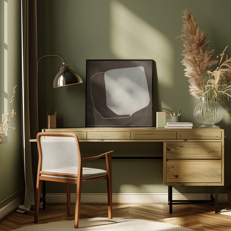 Line and shape II - Square Stretched Canvas, Poster or Fine Art Print I Heart Wall Art