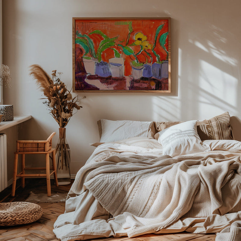 Vibrant Plant Harmony - Stretched Canvas, Poster or Fine Art Print I Heart Wall Art