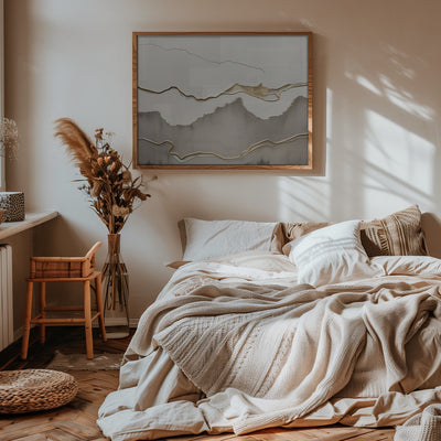 Metallic landscape nº5 - Stretched Canvas, Poster or Fine Art Print I Heart Wall Art