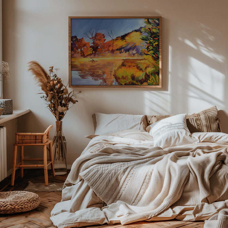 Kayak and Orangetrees - Stretched Canvas, Poster or Fine Art Print I Heart Wall Art