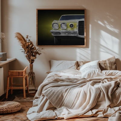 American classic car Bonneville 1970 Front - Stretched Canvas, Poster or Fine Art Print I Heart Wall Art