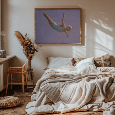 Lavender Diver - Stretched Canvas, Poster or Fine Art Print I Heart Wall Art