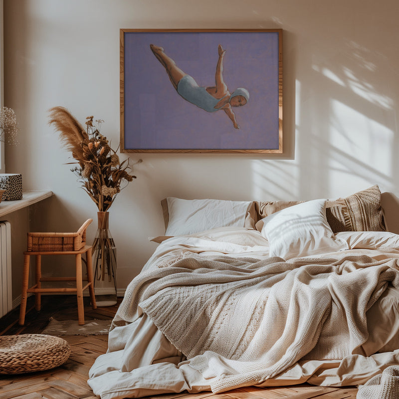 Lavender Diver - Stretched Canvas, Poster or Fine Art Print I Heart Wall Art