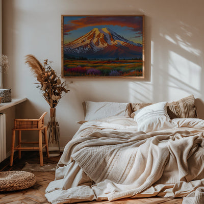 Crimson Clouds Over the Valley - Stretched Canvas, Poster or Fine Art Print I Heart Wall Art