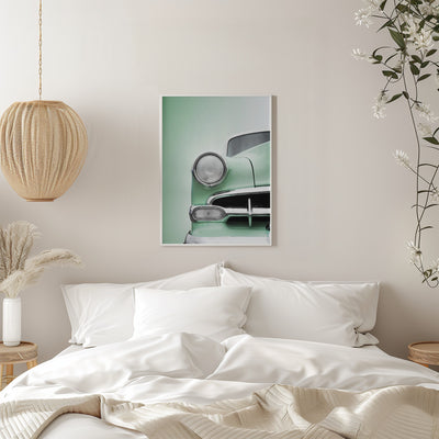 US classic car 1954 Bel Air Powerglide - Stretched Canvas, Poster or Fine Art Print I Heart Wall Art