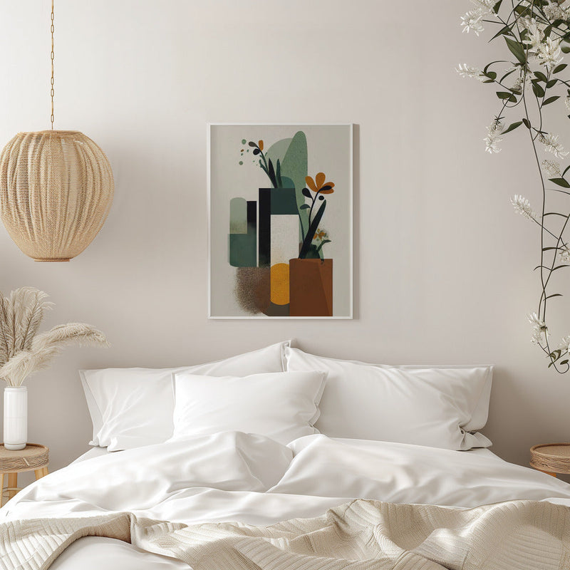 Geometric Vases - Stretched Canvas, Poster or Fine Art Print I Heart Wall Art